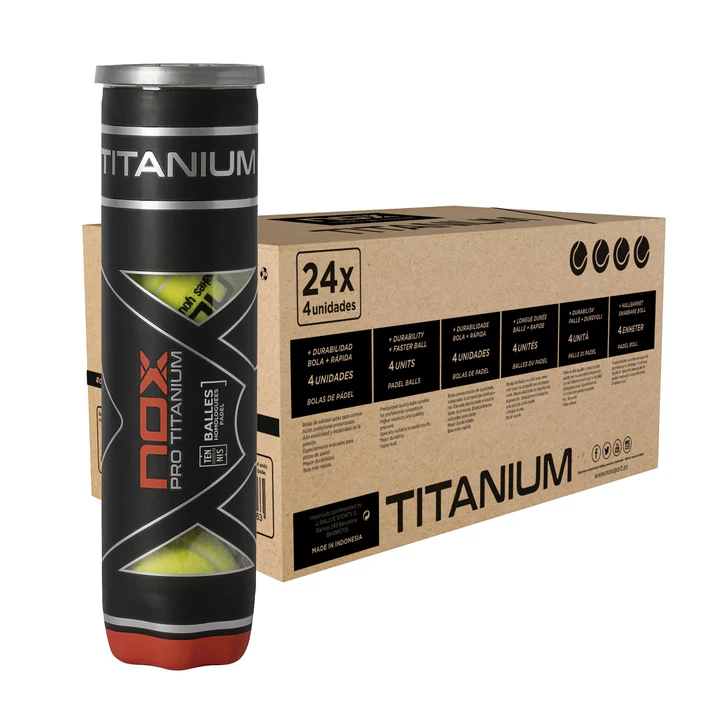 NOX Padelbälle Pro Titanium 4 Stk. - Box 24 Stk.
